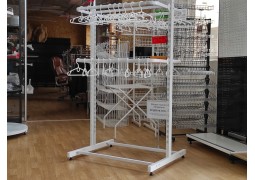 Вішало-стійка для одягу двостороння L0.9хH1,4 біла (збірка 2)